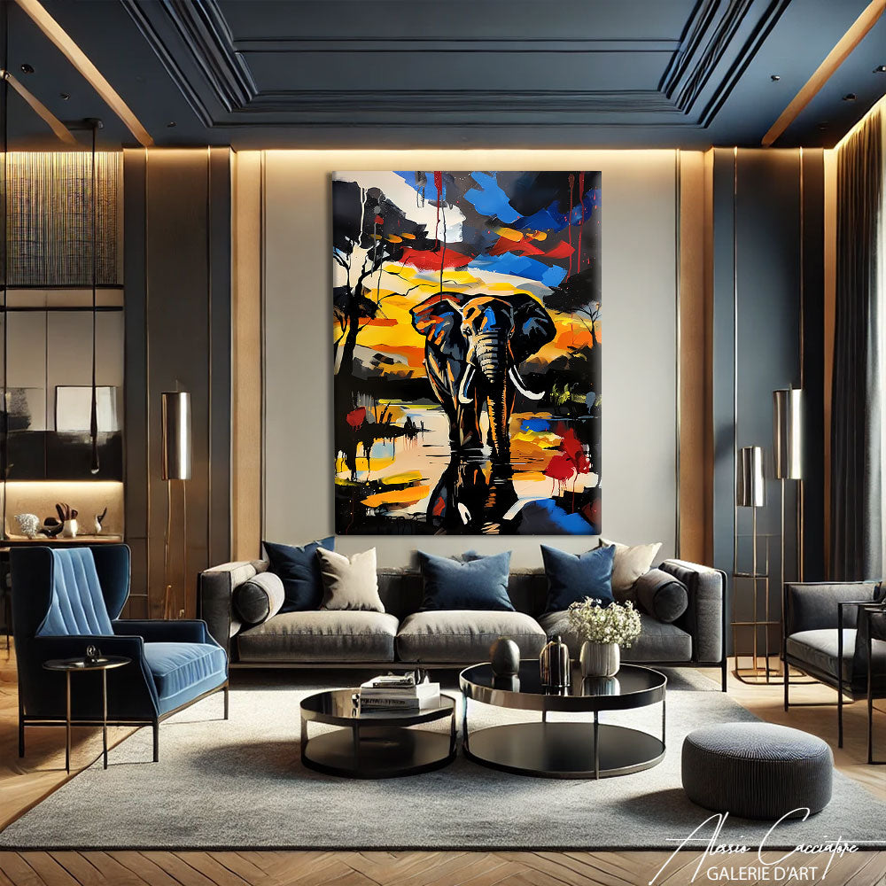 Tableau Elephant Moderne
