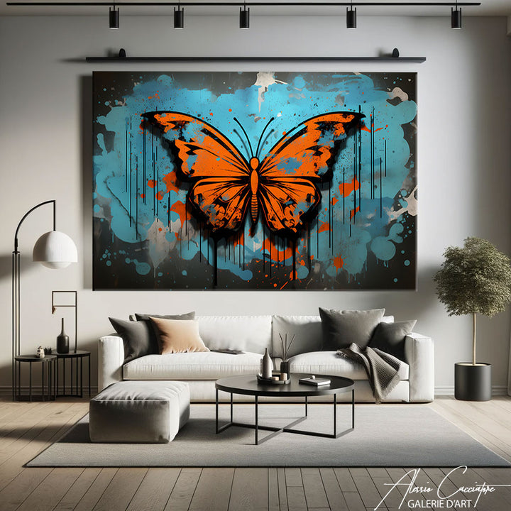 Peinture papillon moderne