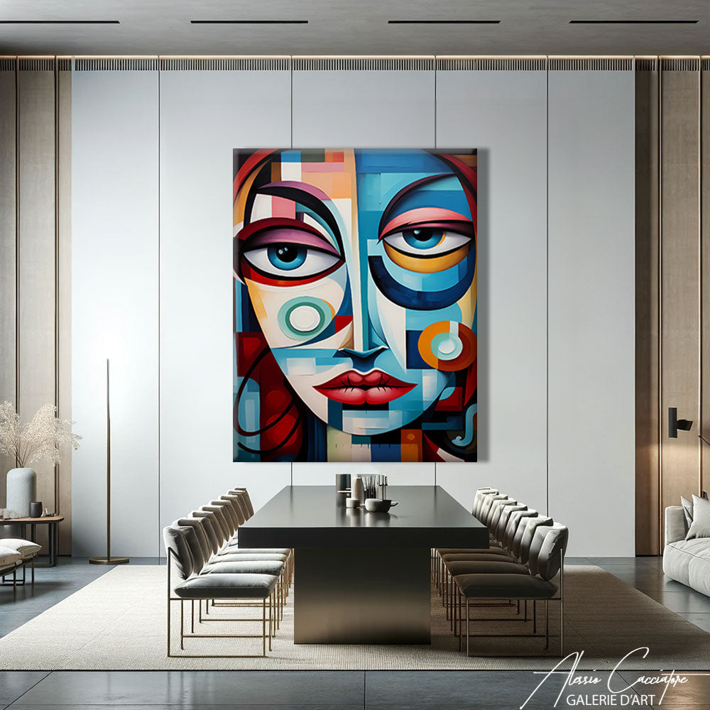 peinture cubisme femme