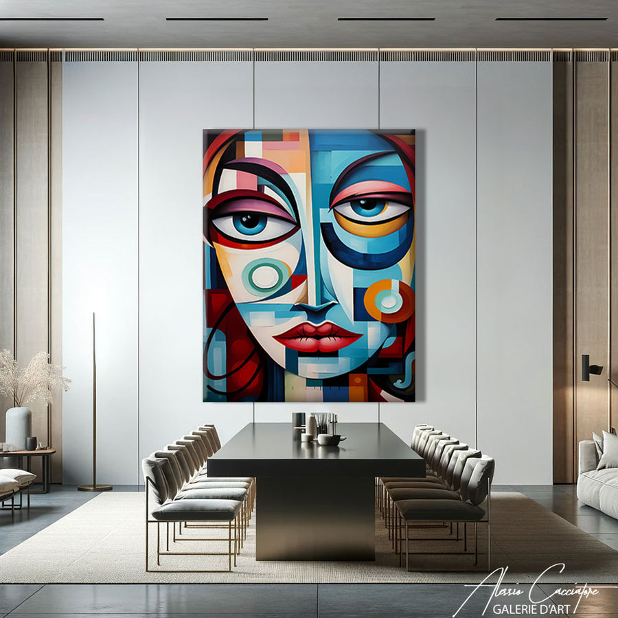 peinture cubisme femme – mise en situation