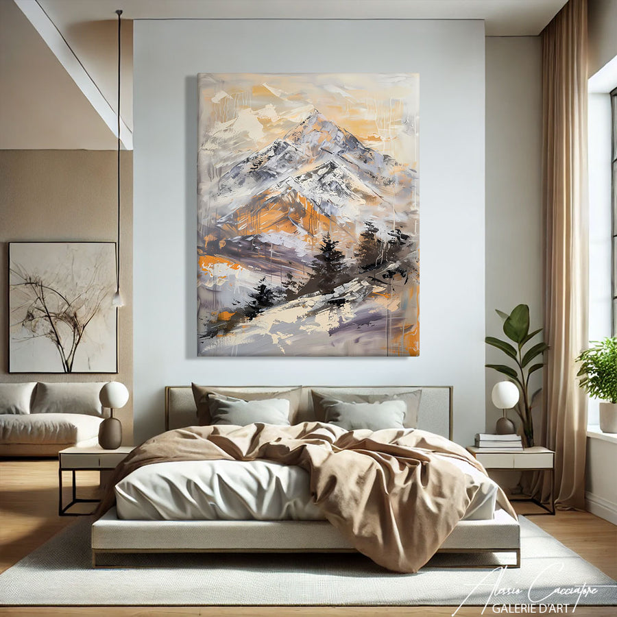 Tableau Abstrait Montagne
 – mise en situation