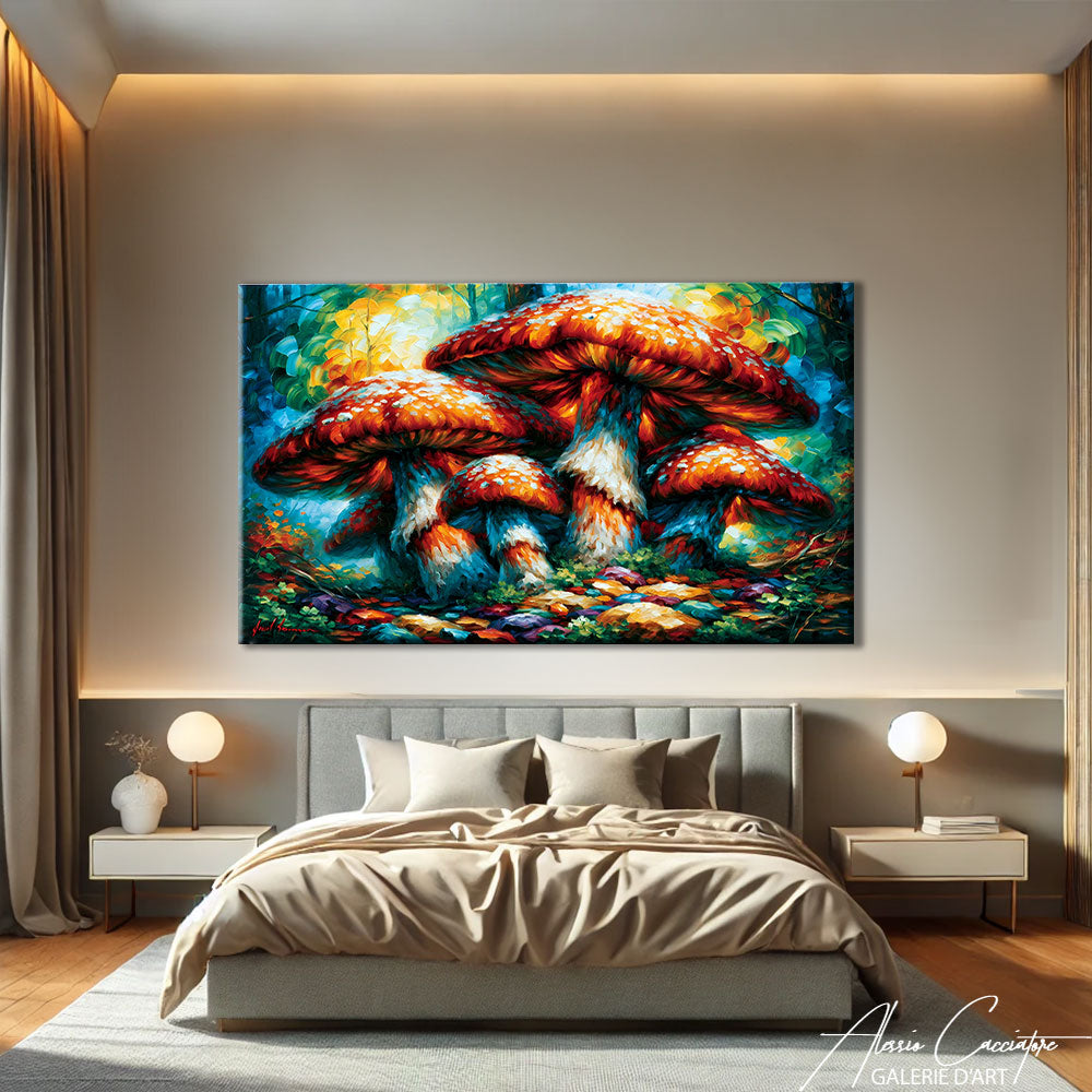 Toile Peinture Champignon
