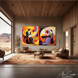 tableau cubiste femme