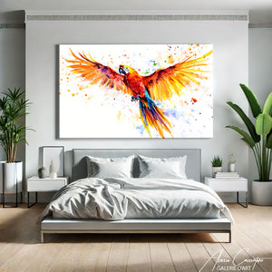 TABLEAU PERROQUET EN VOL