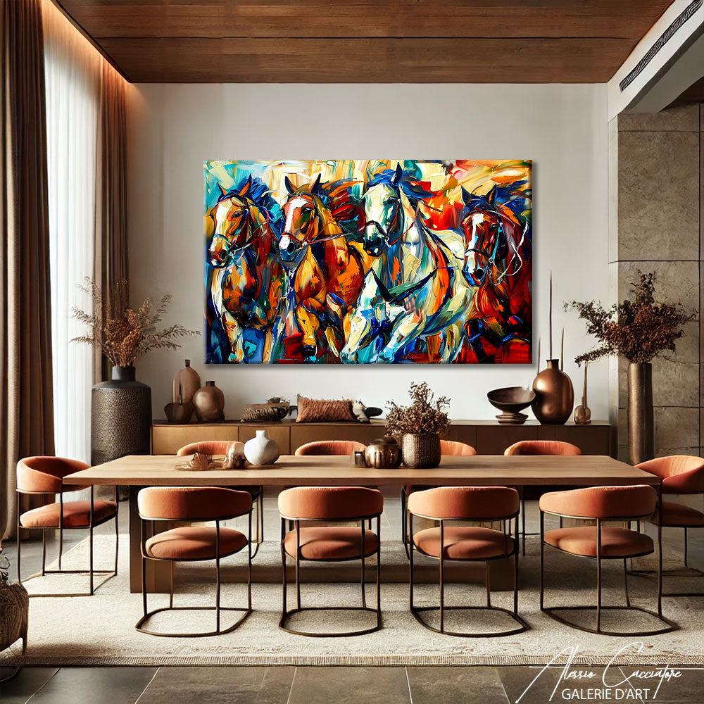 Tableau Cheval Abstrait