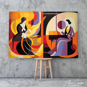 peinture cubiste contemporaine