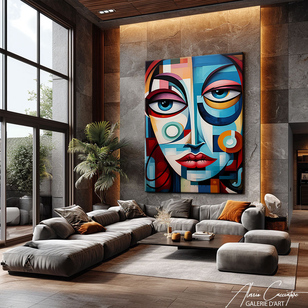 tableau cubisme portrait