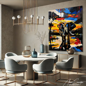 Toile Elephant Moderne
