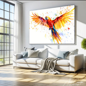 TABLEAU PERROQUET COLORÉ