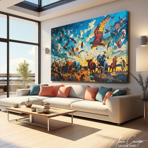 tableau coloré animaux