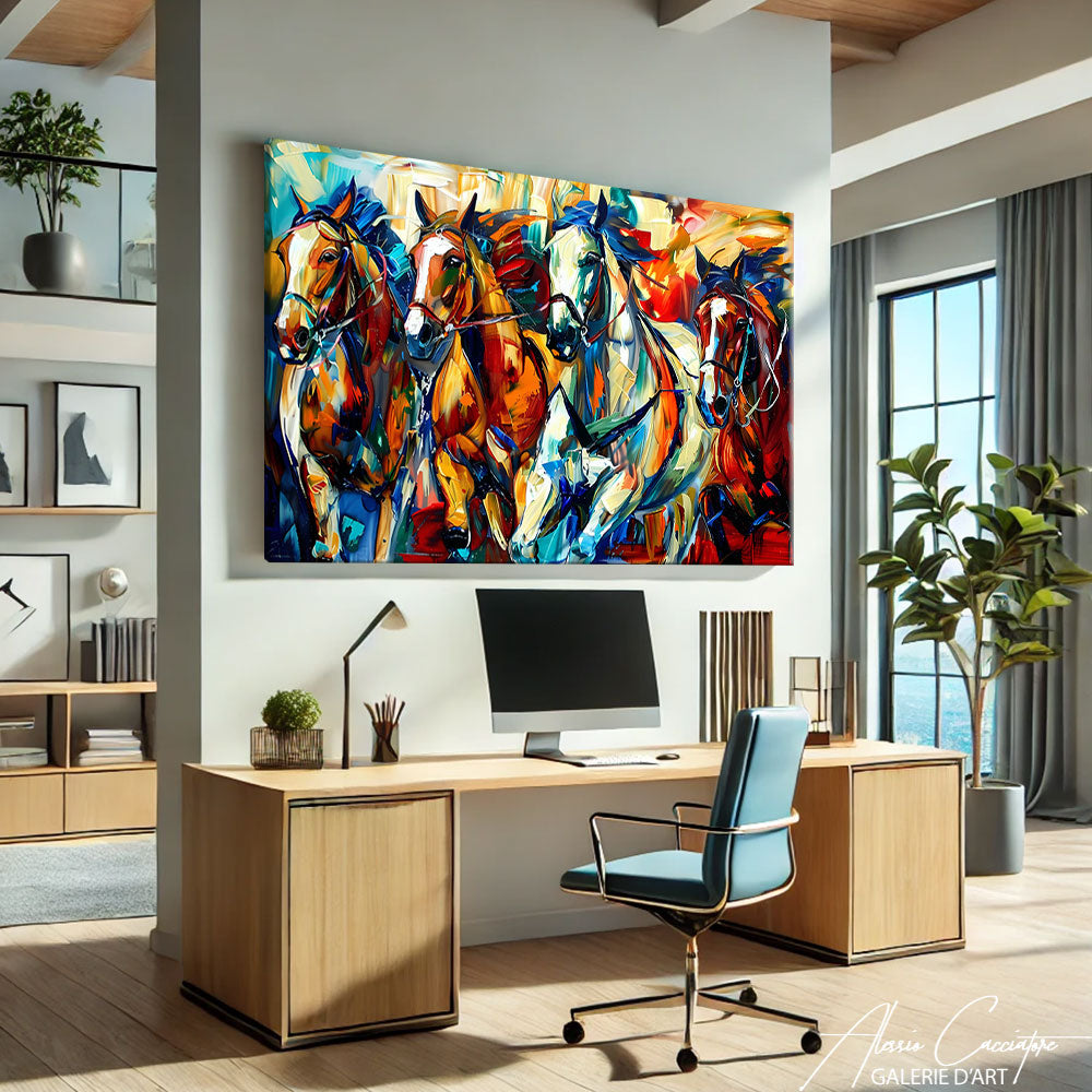 Toile Cheval Abstrait