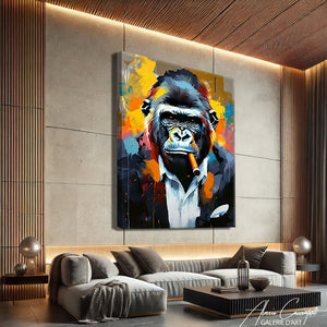 Tableau Gorille Cigare
 