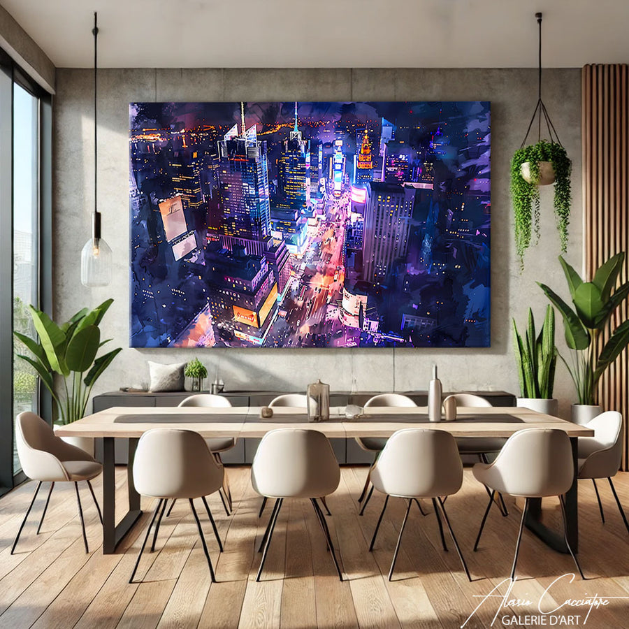 Tableau de New York la Nuit
 – mise en situation