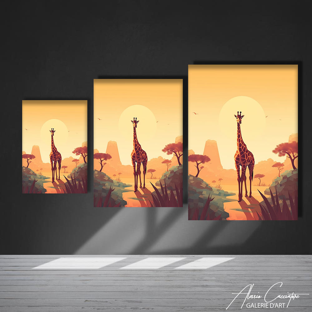 tableau girafe