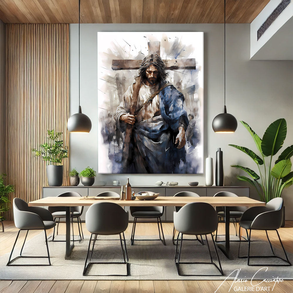 tableau peinture jesus