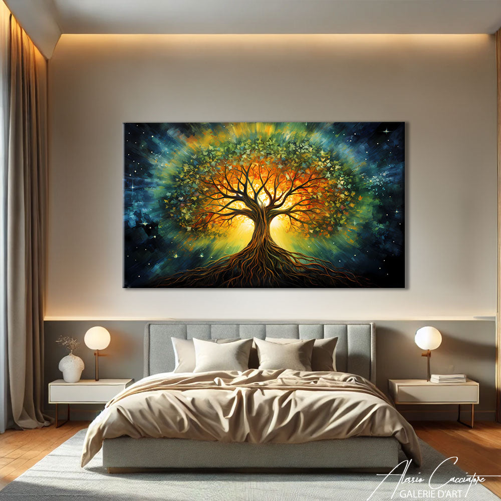 TABLEAU ABSTRAIT ARBRE DE VIE