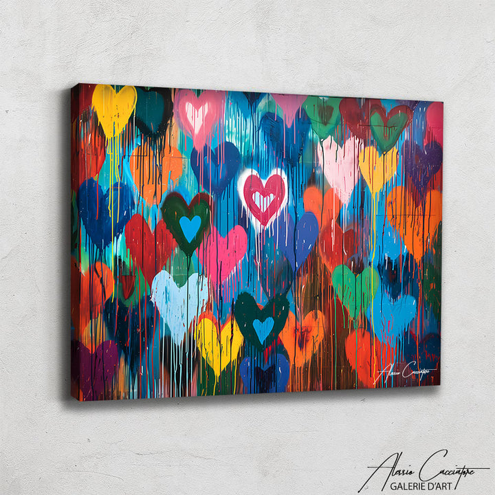 tableau peinture acrylique coeur