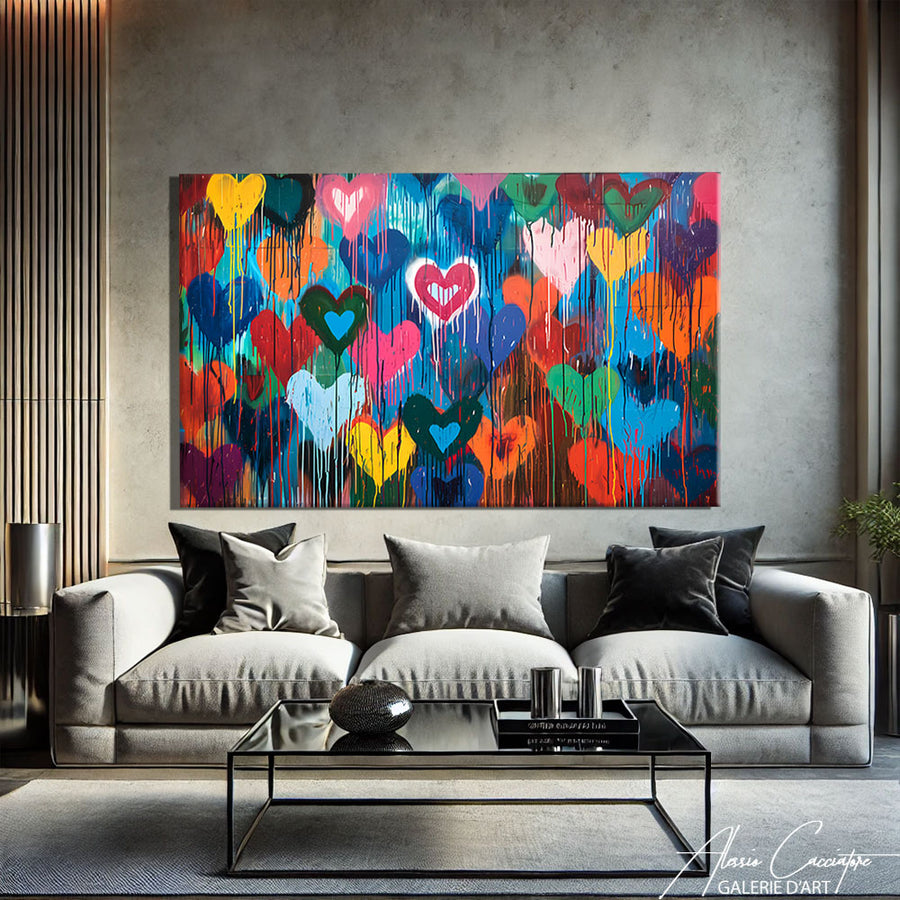 tableau graffiti peinture – mise en situation
