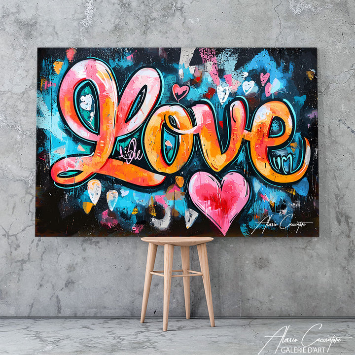 tableau peinture acrylique coeur