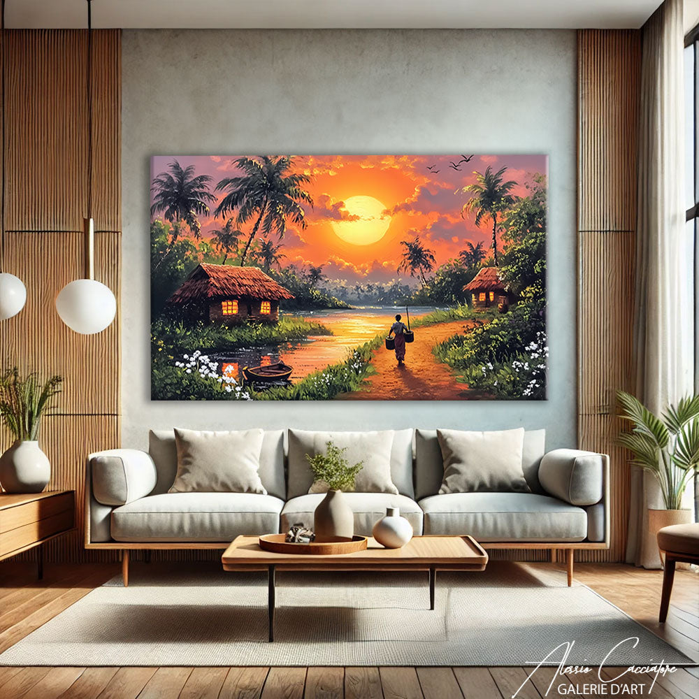 TABLEAU VUE MODERNE AFRICAINE