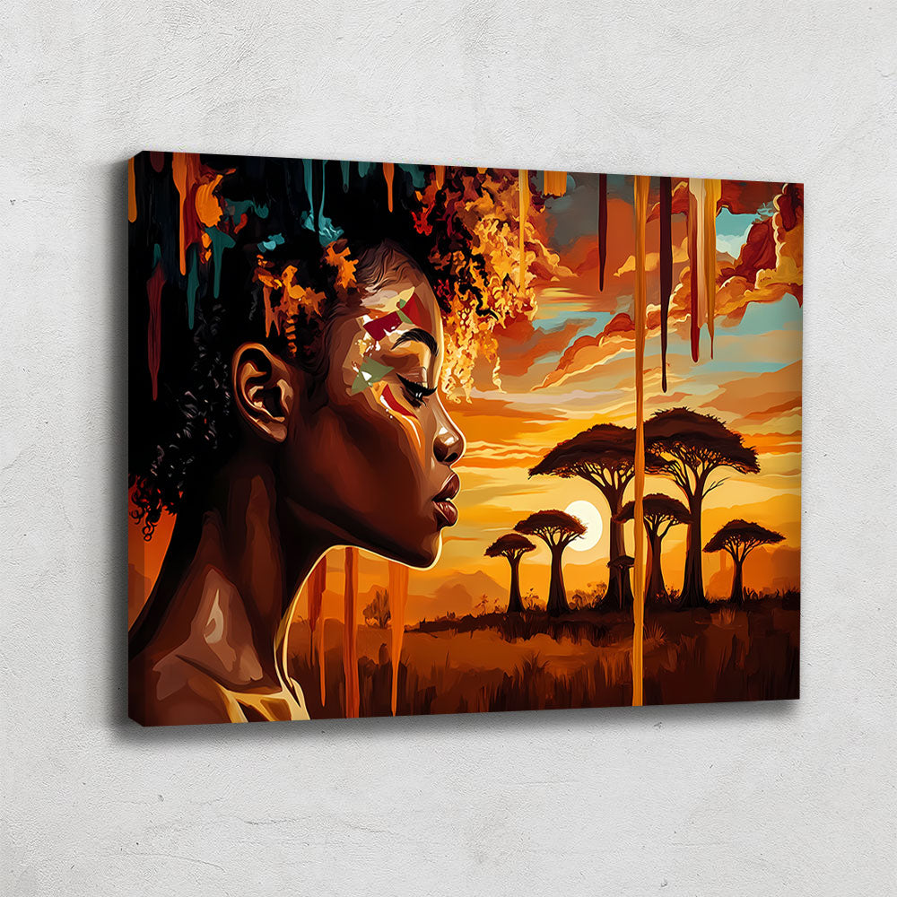 TABLEAU FEMME MODERNE AFRICAINE