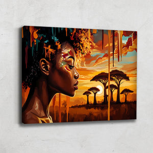 TABLEAU FEMME MODERNE AFRICAINE