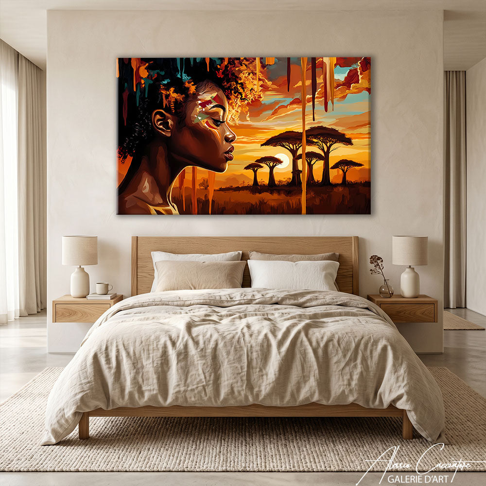 TABLEAU FEMME MODERNE AFRICAINE