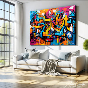 tableau graffiti contemporain