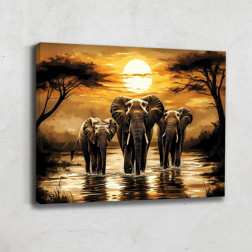 TABLEAU MODERNE AFRICAINE DÉSERT