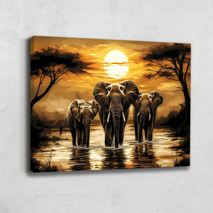 TABLEAU MODERNE AFRICAINE DÉSERT