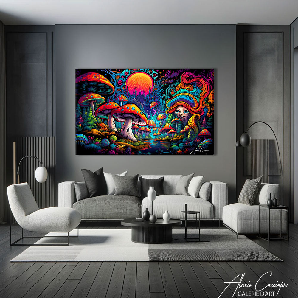 tableau art psychédélique