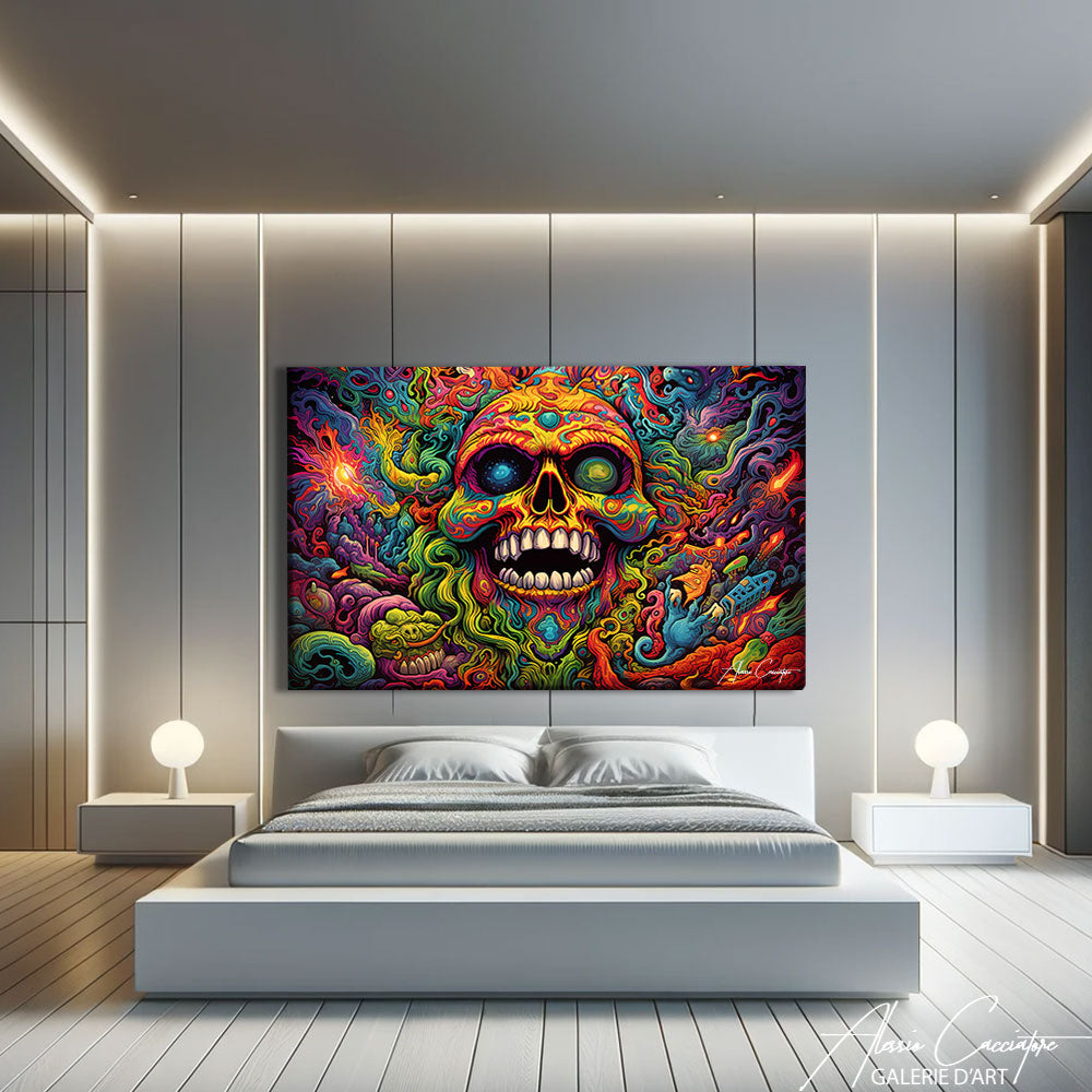 peinture murale psychédélique