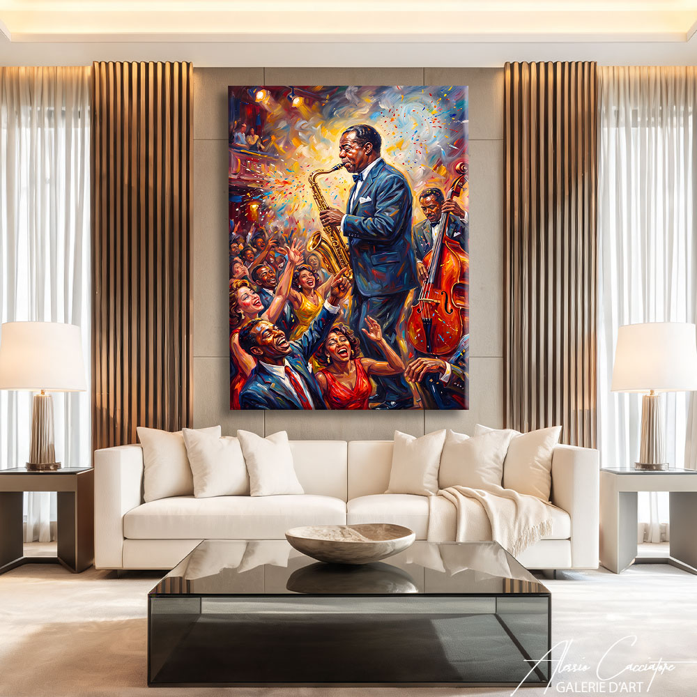 Toile Musicien Jazz