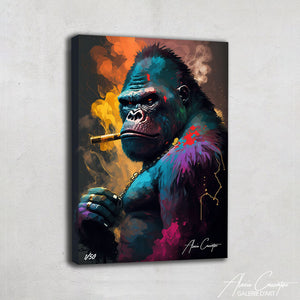 TABLEAU SINGE AVEC CIGARE