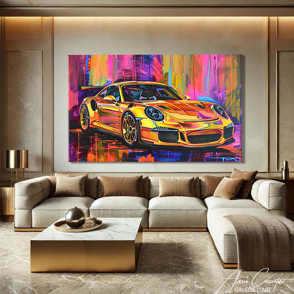 Tableau Peinture Porsche
