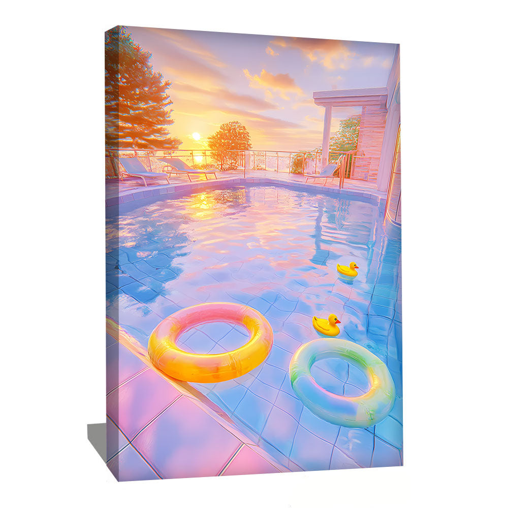 TABLEAU PISCINE COLORÉ