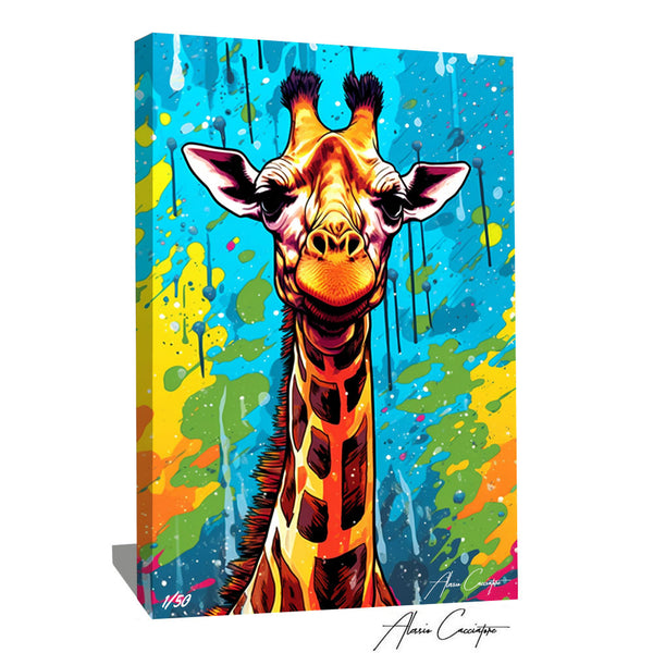 Tableau girafe pop art
