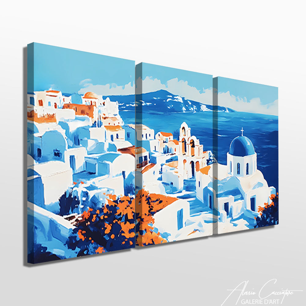 Tableau Triptyque Bord de Mer