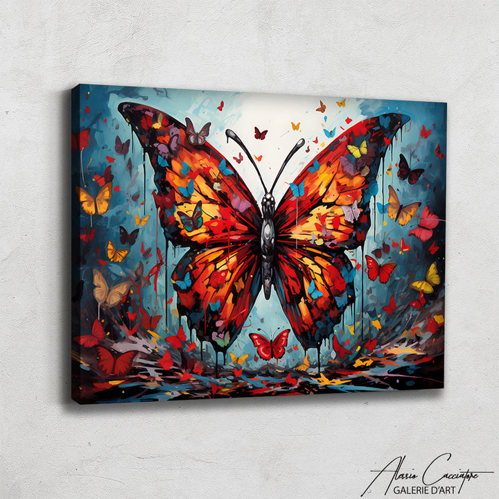Tableau Peinture Acrylique Papillon