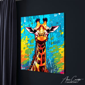 tableau girafe coloré
