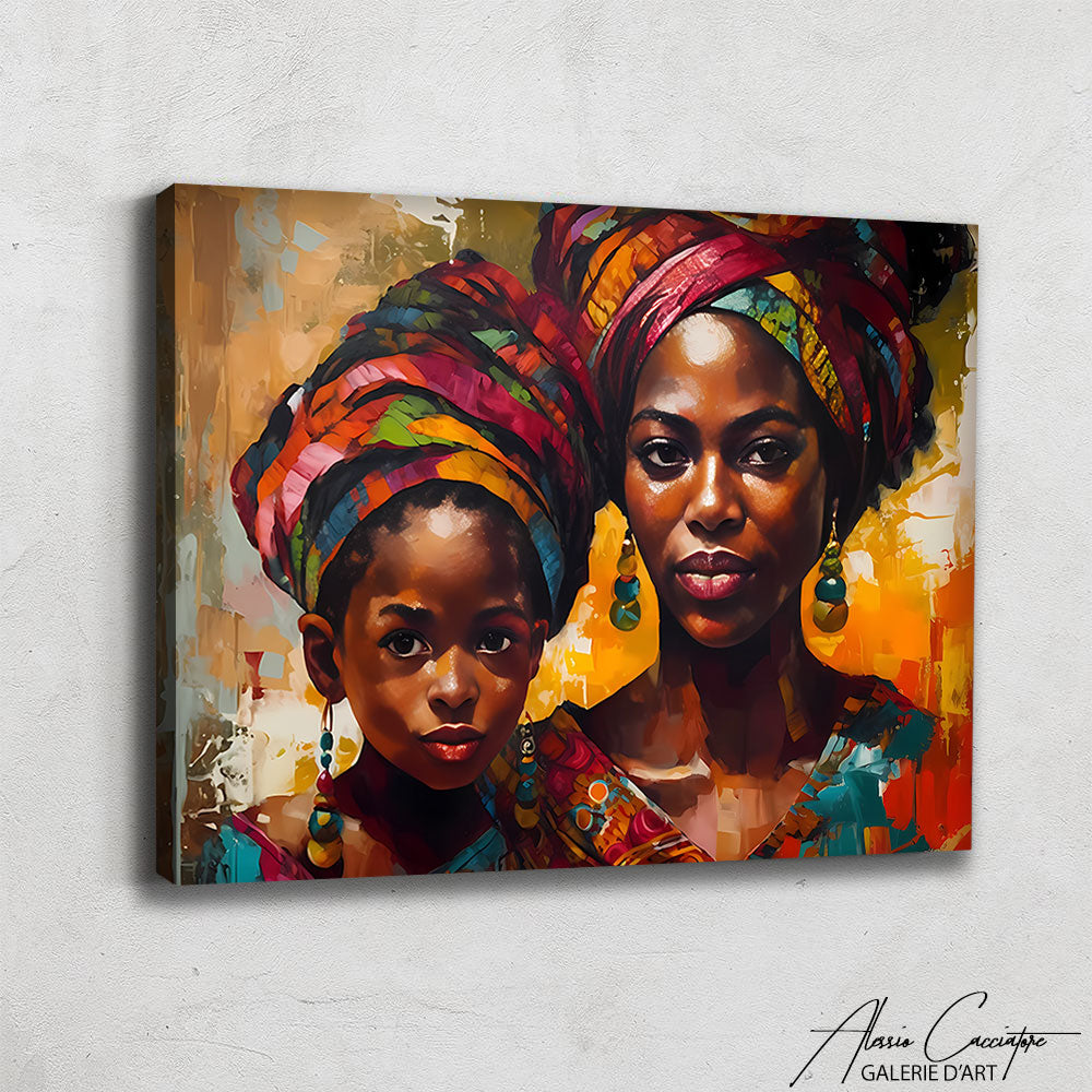 tableau africain femme