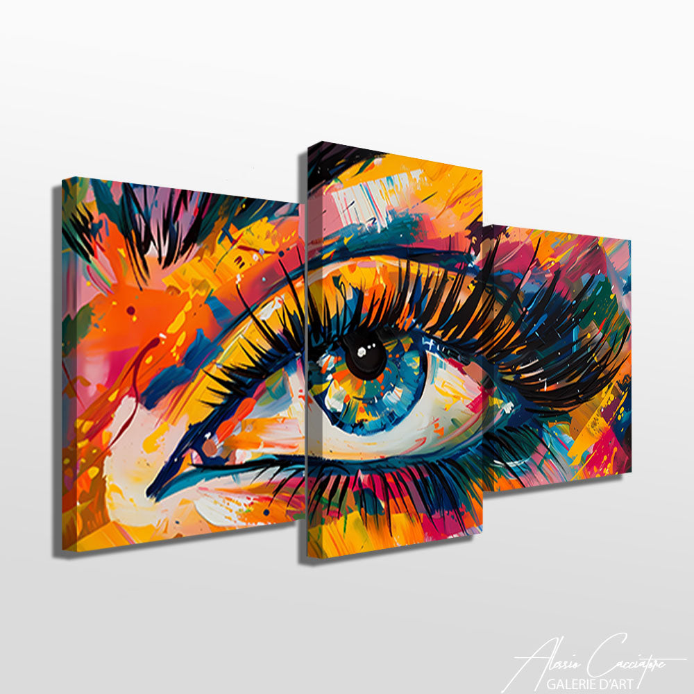 TABLEAU TRIPTYQUE OEIL
