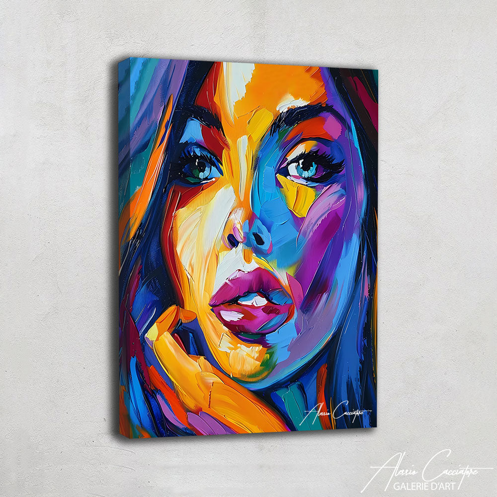 Tableau Visage Femme Moderne