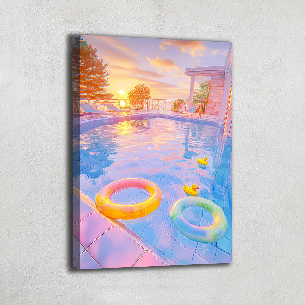 TABLEAU PISCINE COLORÉ