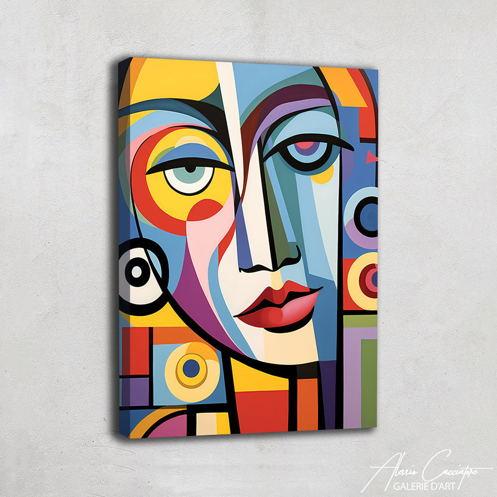 peinture cubisme visage