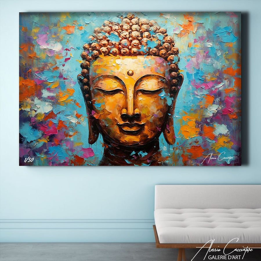 toile bouddha moderne – mise en situation