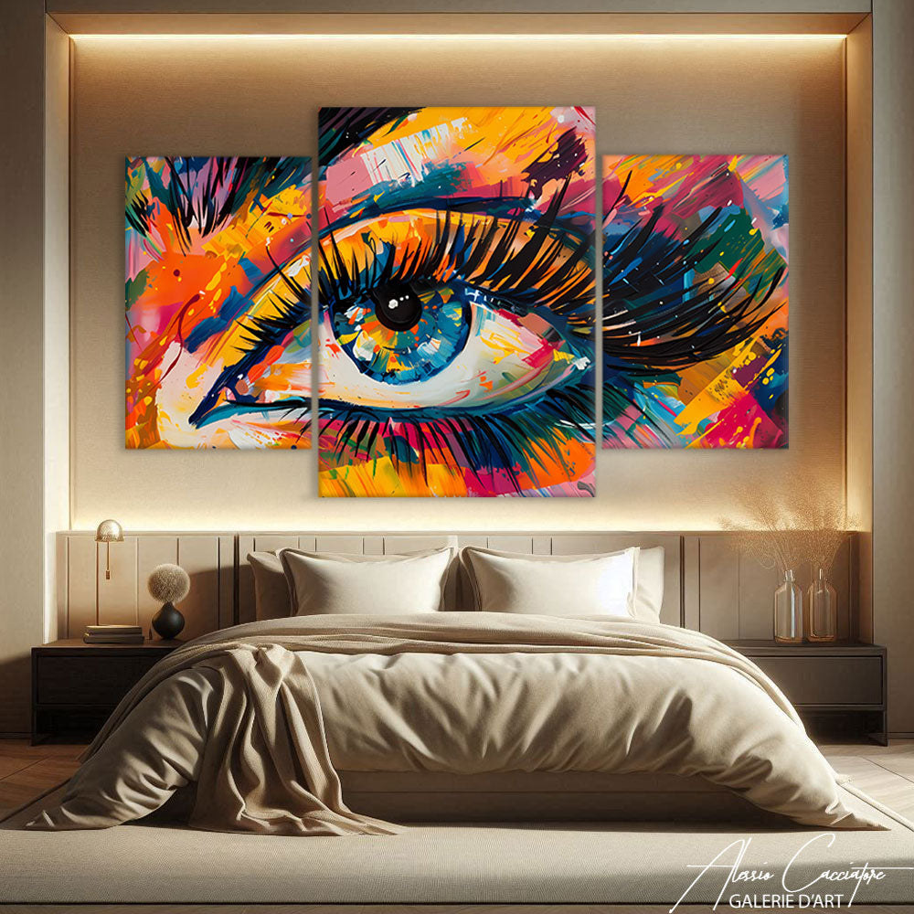 TABLEAU TRIPTYQUE OEIL