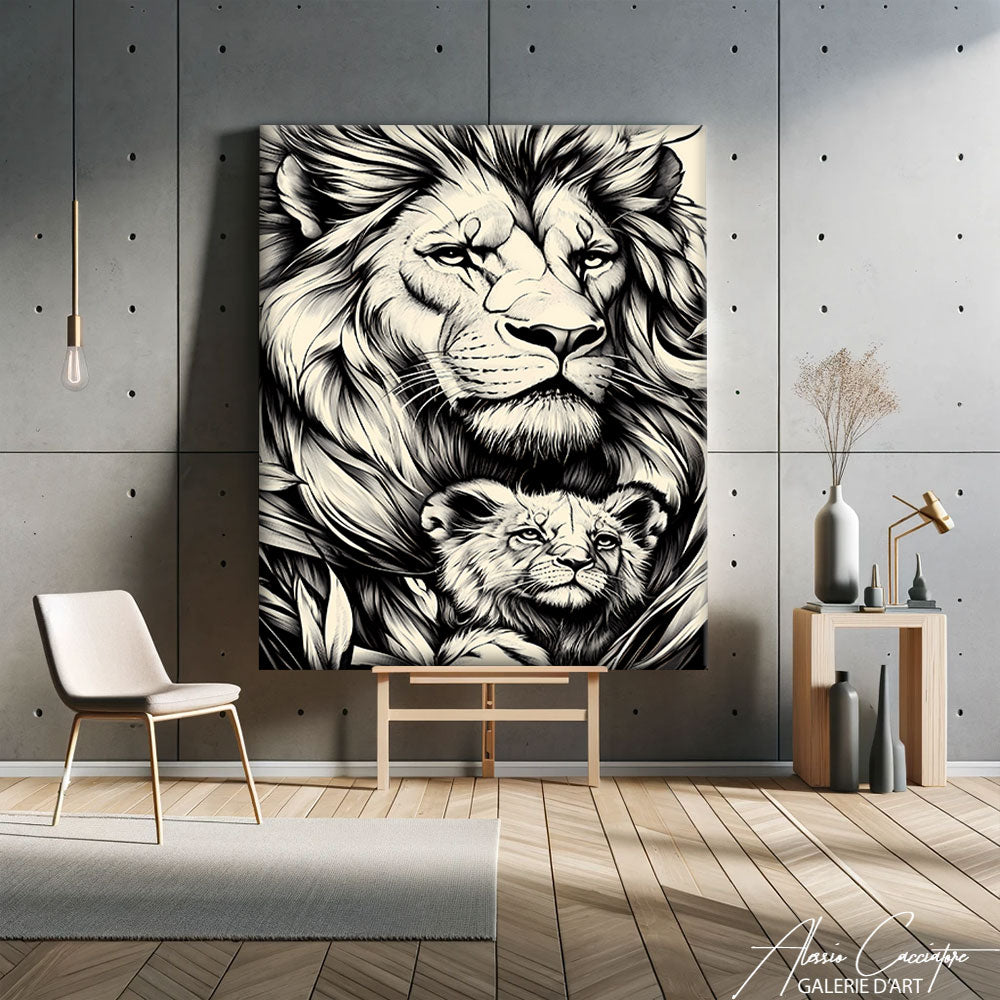 Tableau Lion Moderne
