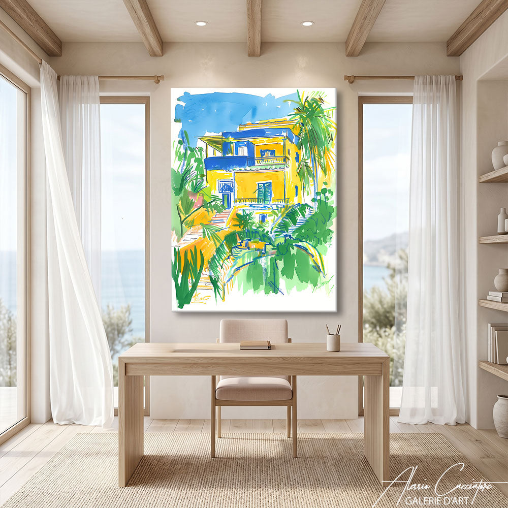 TABLEAU ORIENTAL PEINTURE