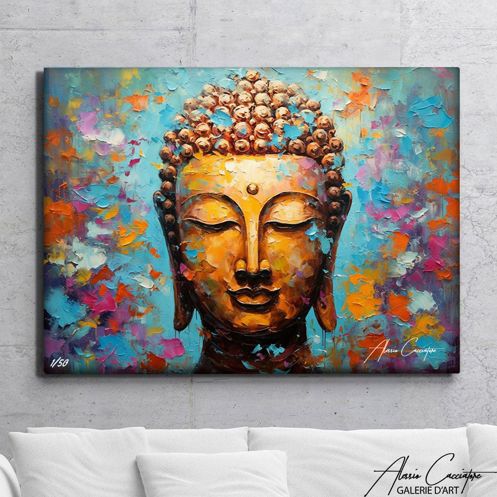 tableau bouddha pop art